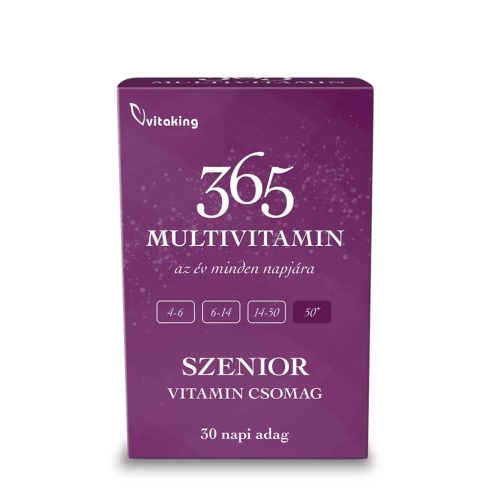 Vitaking 365 Multivitamin Szenior csomag 30 napi adag
