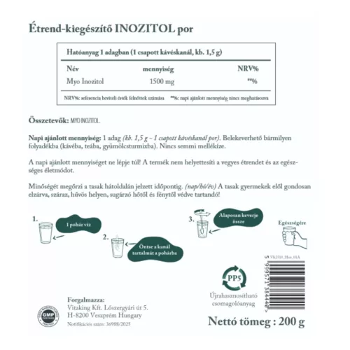 Vitaking Myo Inositol Pulver 200g Doypack