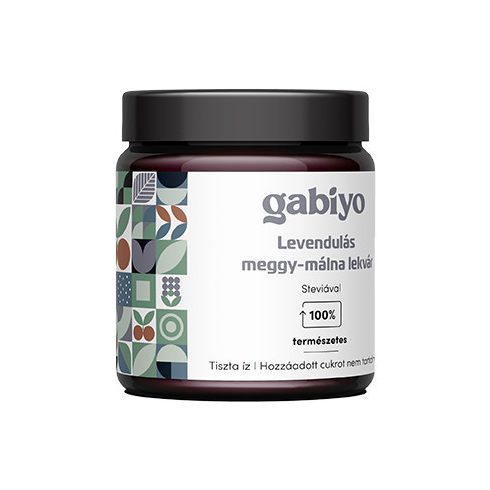 Gabiyo Levendulás meggy-málna lekvár 200g szőlőmusttal