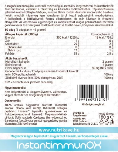 Nutri-Coffee mit Instantkaffee 180g InstantimmunOX