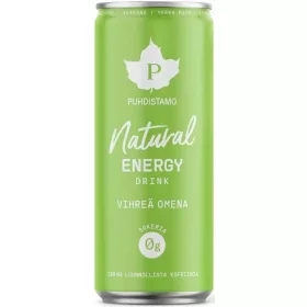   Puhdistamo Natural Energy 330ml natürliches Energiegetränk mit grünem Apfelgeschmack DRS