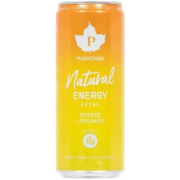   Puhdistamo Natural energy 330ml narancs- limonádé ízű természetes energiaital DRS