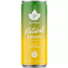   Puhdistamo Natural Energy 330ml Birne-Limonaden-Geschmack, natürliches Energiegetränk DRS
