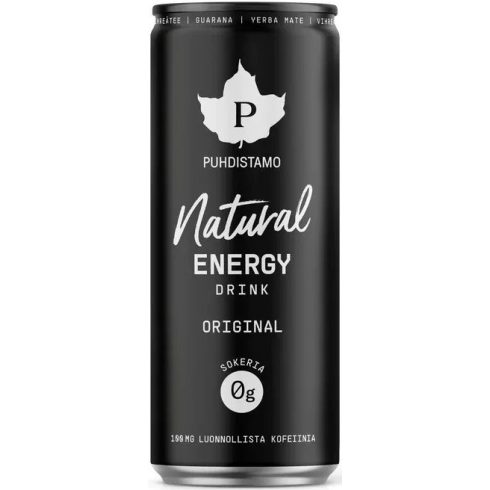 Puhdistamo Natural energy 330ml Original természetes energiaital DRS