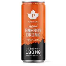   Puhdistamo Natural Energy 330ml Energy-Drink mit tropischem Nektarinen-Mango-Geschmack DRS