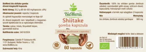 BioMenu BIO Shiitake-Pilzkapseln, 60 Stück