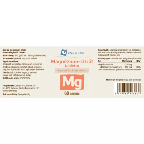 Caleido Magnesiumcitrat-Tabletten, 60 Stück
