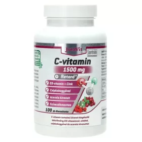   JutaVit Vitamin C 1500 mg + Hagebutte + Acerola + Vitamin D3 + Zink, 100 Filmtabletten