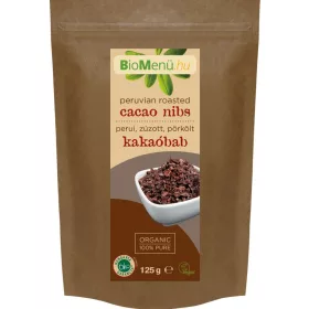 BioMenu BIO kakao zrna 125 g usitnjena, sirova, peruanska