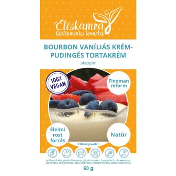 Éléskamra Vegán Bourbon vaníliás krém puding és tortakrém alappor 60g GM webshop termék