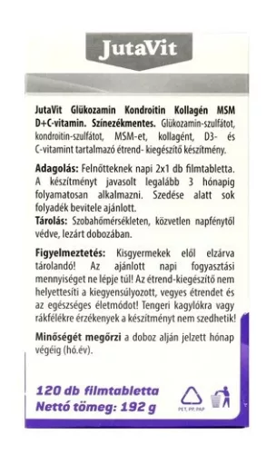 JutaVit Glucosamin-Chondroitin-Kollagen-MSM + Vitamin D + C 120 Filmtabletten