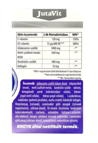 JutaVit Glucosamin-Chondroitin-Kollagen-MSM + Vitamin D + C 120 Filmtabletten