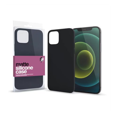 Xprotector Matte ultra vékony szilikon hátlap tok, Apple iPhone 13 Pro, fekete