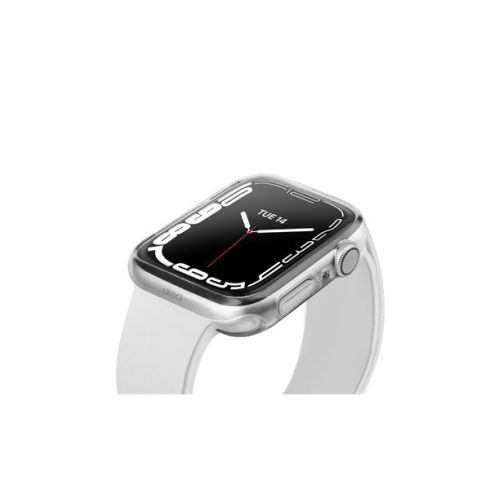 Uniq Glase Dual Pack Apple Watch S8/S7 41mm szilikon tok, átlátszó/fekete