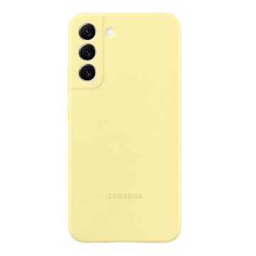   Samsung Galaxy S22+ Silicone Cover, gyári szilikon tok, sárga, EF-PS906TY