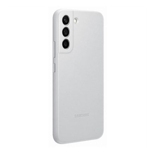 Samsung Galaxy S22+ Leather Cover, gyári bőr tok, szürke, EF-VS906LJ