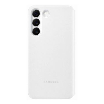   Samsung Galaxy S22 Clear View Cover, gyári flip tok, fehér, EF-ZS901CW