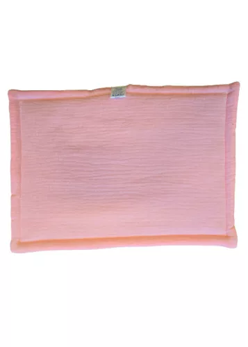 KOKO muszlin Baba ágynemű szett,  takaró 75x100  és párna pink/fehér