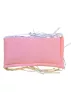 KOKO muszlin Fejvédő kiságyba magasított  27 x170 cm pink/fehér színben