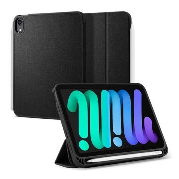   Spigen Urban Fit Apple iPad mini 6 (2021) oldalra nyíló tok, fekete
