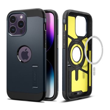   Spigen Tough Armor Mag Apple iPhone 14 Pro Max tok, Metal Slate, sötétkék MagSafe, sötétkék