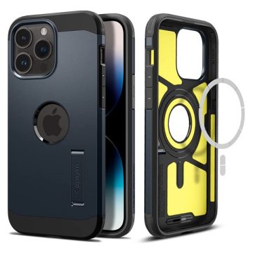   Spigen Tough Armor Mag Apple iPhone 14 Pro tok, Metal Slate, sötétkék MagSafe, sötétkék