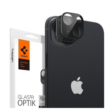   Spigen "Glas.tR SLIM EZ Fit Optik Apple iPhone 15/14 Pro Max/15/14 Pro Tempered kameravédő fólia, fekete (2db)