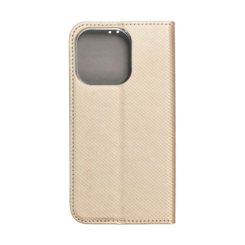 Magnet Apple iPhone 14 Pro mágneses flip tok, arany