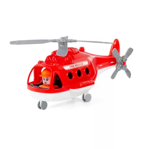 POLESIE Kunststoff-ALPHA-Feuerwehrhubschrauber ROT