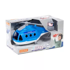 POLESIE Kunststoff ALPHA Polizeihubschrauber BLAU