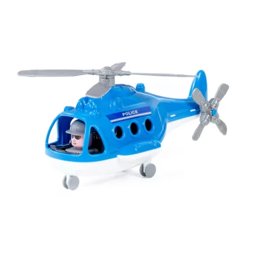 POLESIE Kunststoff ALPHA Polizeihubschrauber BLAU