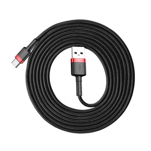 Baseus Cafule USB / USB-C töltő- és adatkábel, 2A, 3m, piros