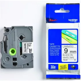  Brother TZE221 9 mm x 8 m fehér-fekete Feliratozógép laminált szalag