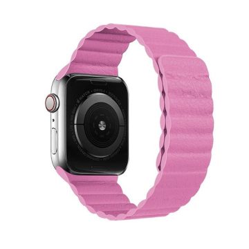   Phoner Apple Watch mágneses loop műbőr szíj, 38/40/41mm, rószaszín