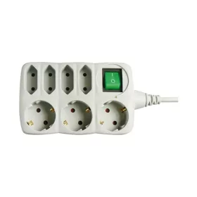   Emos PS1721 3+4 zásuvka 1,5 metra 1 mm2 vypínač biely rozvádzač