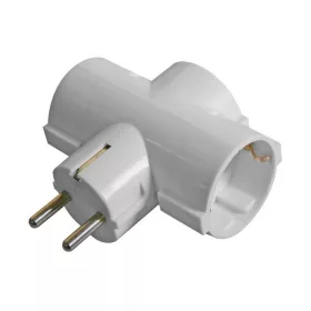   Emos P00242 3 zásuvky 230V 10A uzemnený biely T-rozvádzač