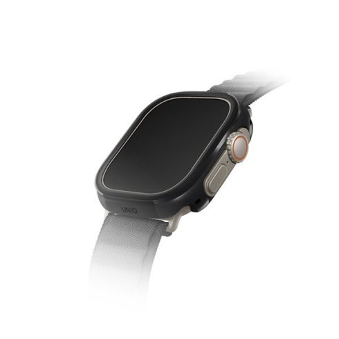 Uniq Valencia Apple Watch UItra 2/1 (49mm) aluminium tok, fekete