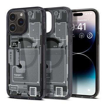   Spigen Ultra Hybrid Apple iPhone 14 Pro Max tok, Magsafe tok, Zero One tok, szürke