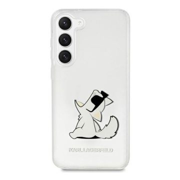   Karl Lagerfeld Choupette Fun Samsung Galaxy S23+, szilikon tok, átlátszó
