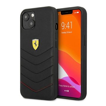  Ferrari Off Track Quilted Apple iPhone 13 mini hátlap tok, fekete