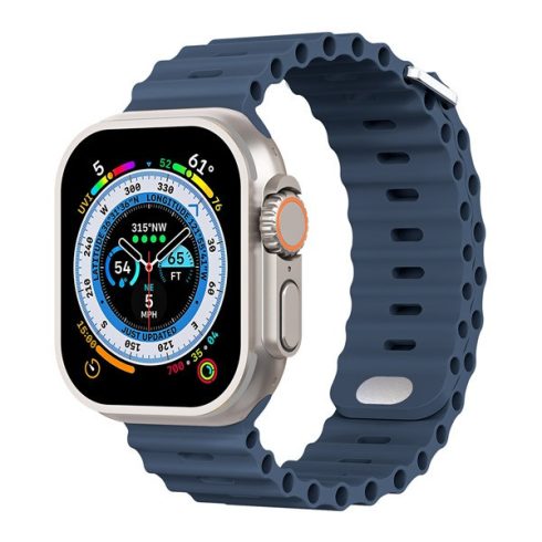 Phoner River Apple Watch 41/40/38 mm szilikon szíj, mélykék