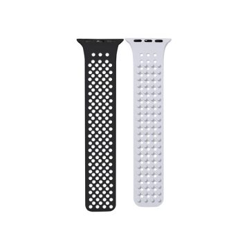   Phoner Spike Apple Watch szilikon szíj, 38/40/41mm, fekete/felhőszürke