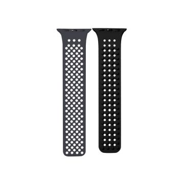   Phoner Spike Apple Watch szilikon szíj, 38/40/41mm, szürke/fekete