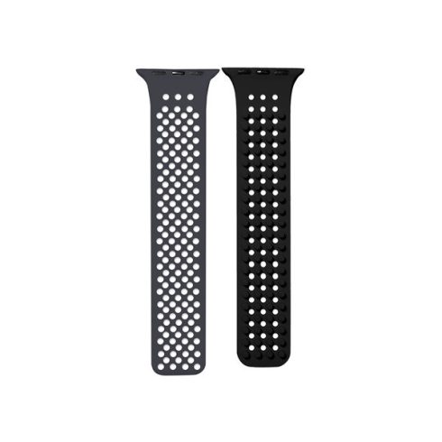 Phoner Spike Apple Watch szilikon szíj, 38/40/41mm, szürke/fekete