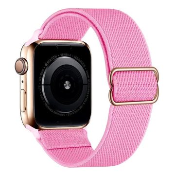   Phoner Dew Apple Watch csatos fonott szövet szíj, 49/45/44/42mm, rózsaszín