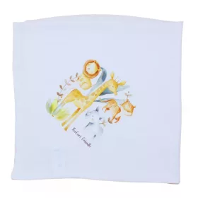 Textil tetra pelenka 70x70cm fehér szafaris 