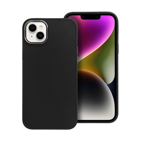 Frame Apple iPhone 14 Plus közepesen ütésálló tok kameravédő kerettel, fekete