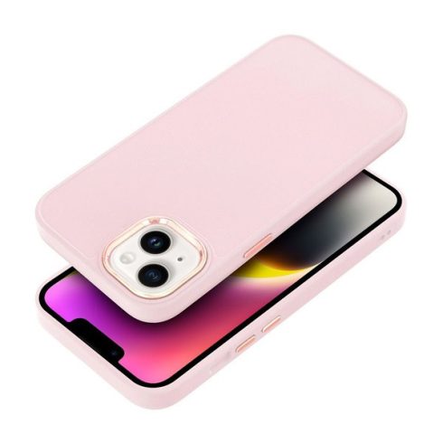 Frame Xiaomi Redmi 12C közepesen ütésálló tok kameravédő kerettel, rózsaszín