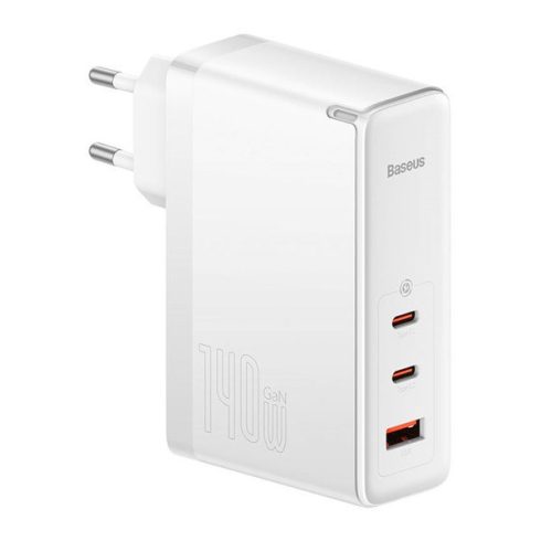 Baseus GaN5 Pro hálózati töltő 2xUSB-C + USB-A, 140W, fehér
