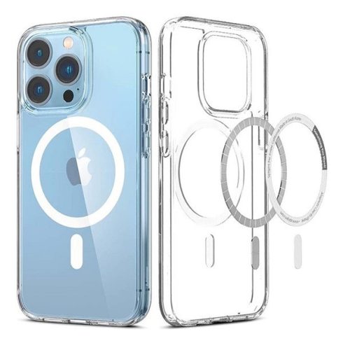 Magsafe szilikon tok Apple iPhone 15 Plus, átlátszó